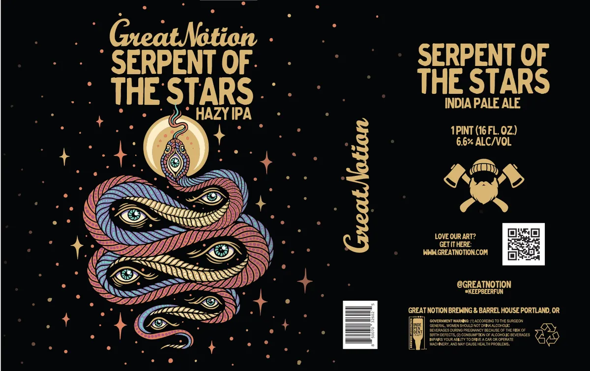 Serpent of the Stars — full label as filed with TTB