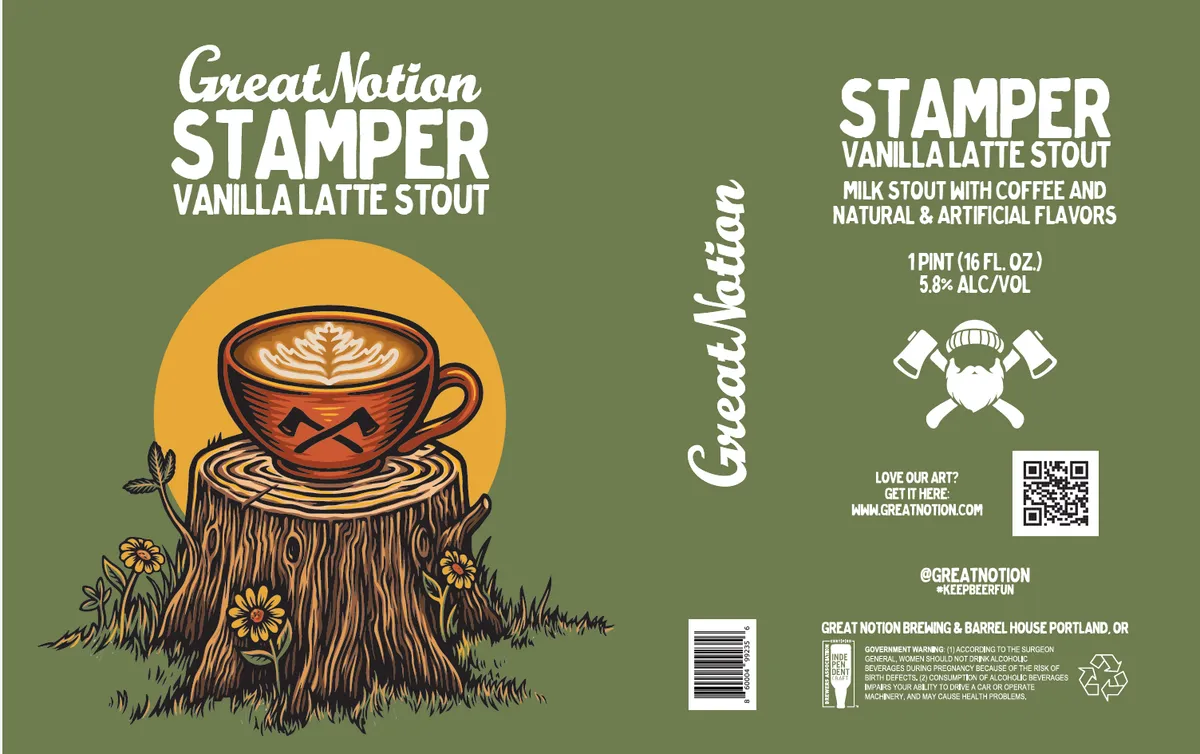 Stamper Vanilla Latte Stout — full label as filed with TTB