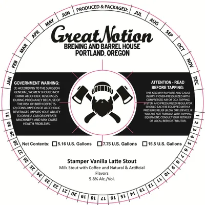 Stamper Vanilla Latte Stout label
