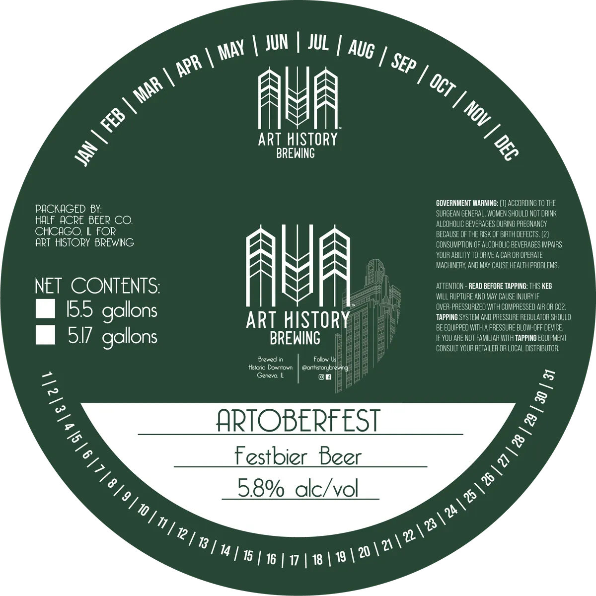 Artoberfest label art — ART HISTORY BREWING