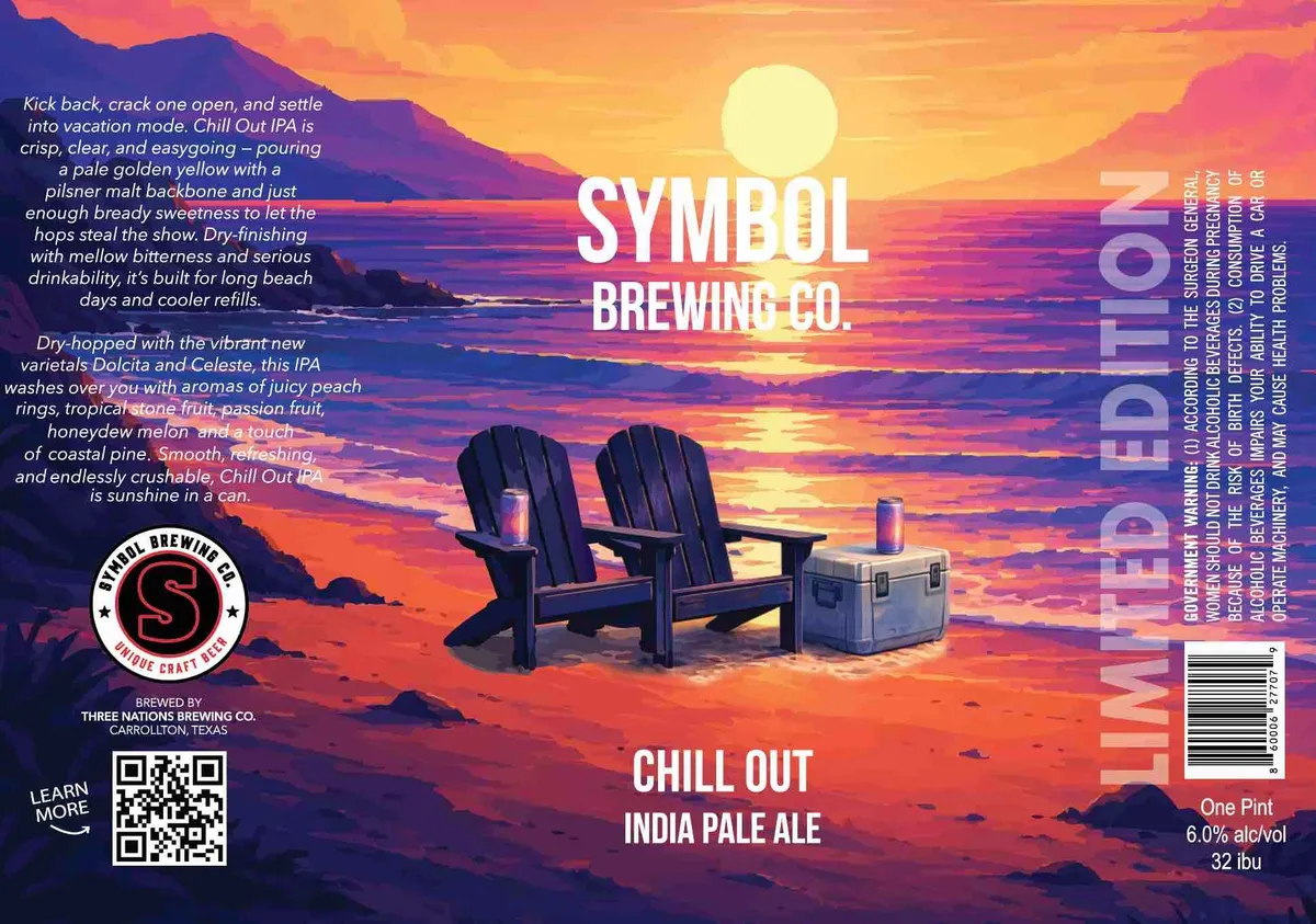 Chill Out India Pale Ale label art — CHILL OUT