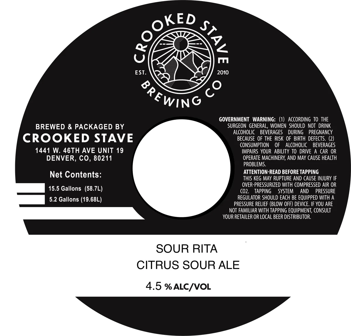 Sour Rita — full label as filed with TTB