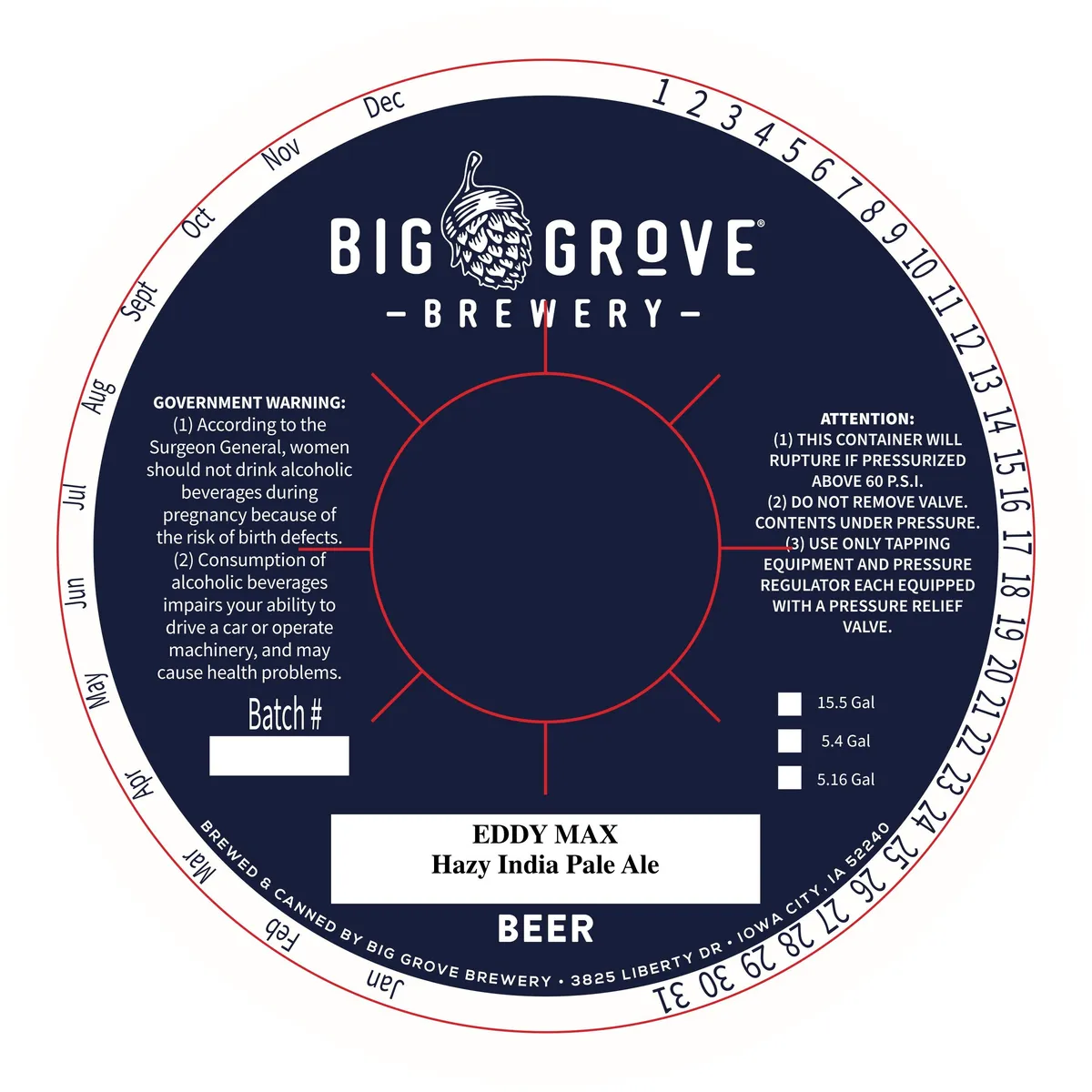 Eddy Max — full label as filed with TTB