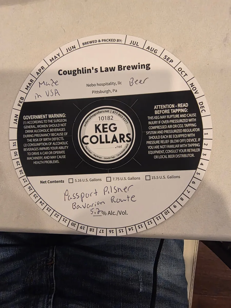 Bavarian Route — full label as filed with TTB