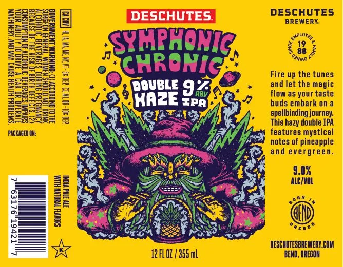 Symphonic Chronic Double Haze label art — DESCHUTES BREWERY