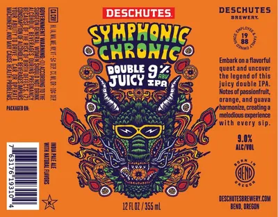 Symphonic Chronic Double Juicy IPA label