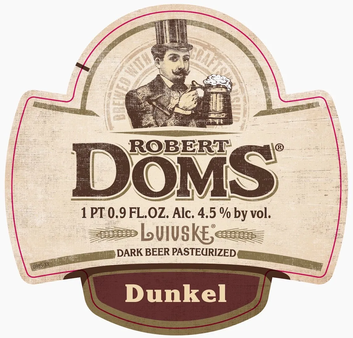 Robert Doms Dunkel label art — LVIVSKE ROBERT DOMS DUNKEL