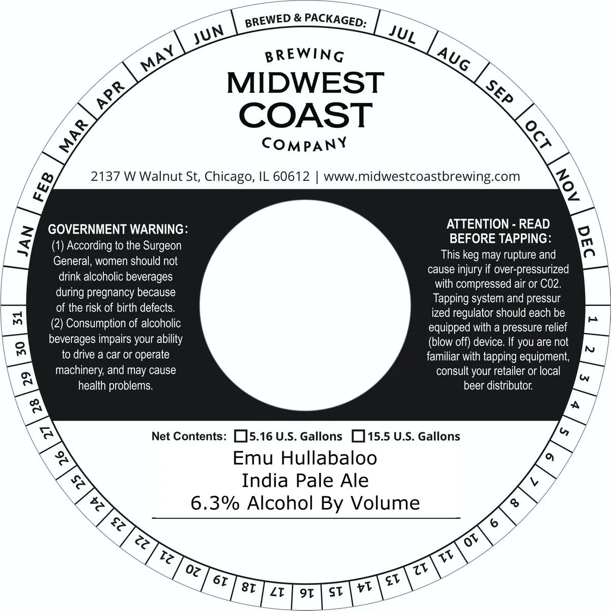 Emu Hullabaloo — full label as filed with TTB