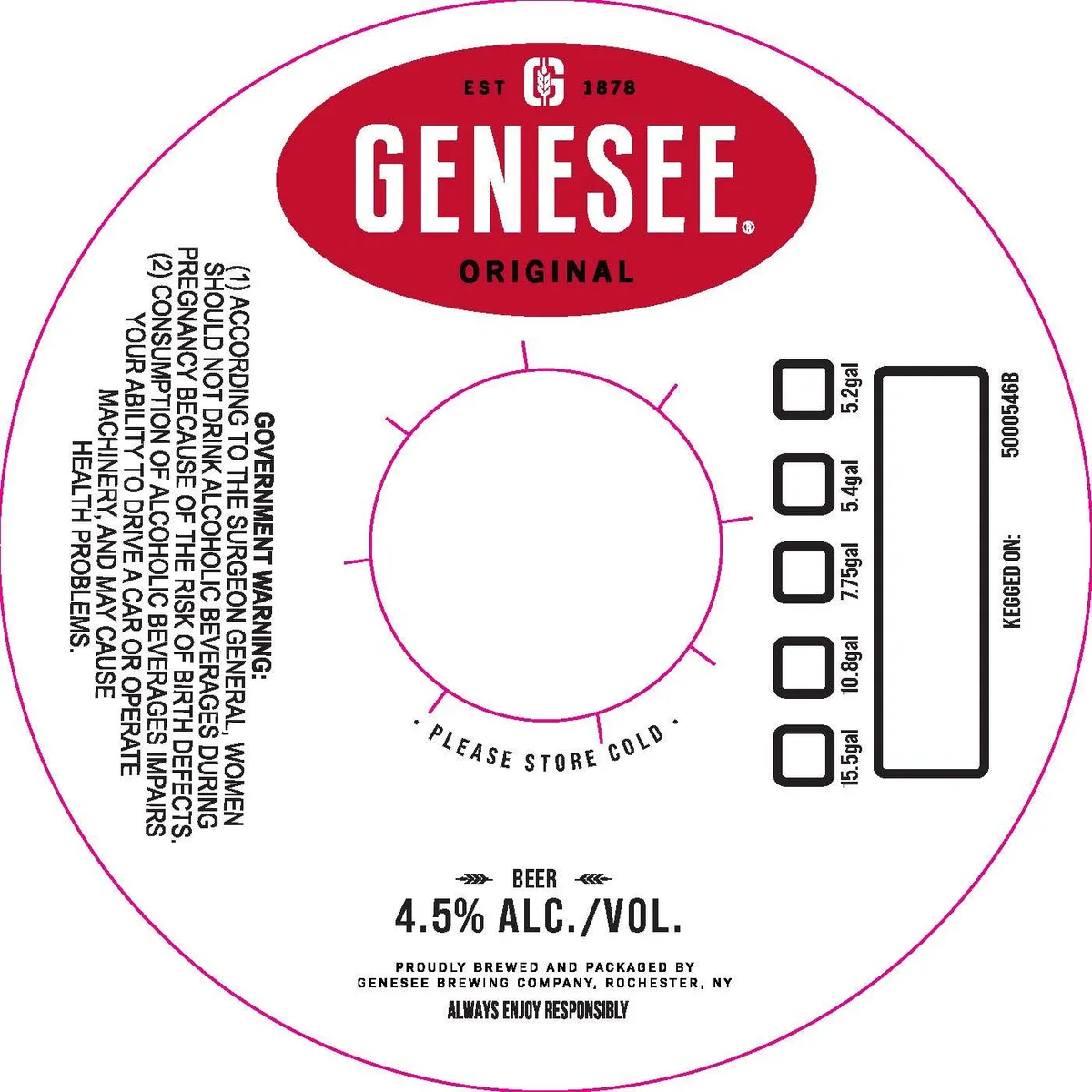 Genesee Original — full label as filed with TTB