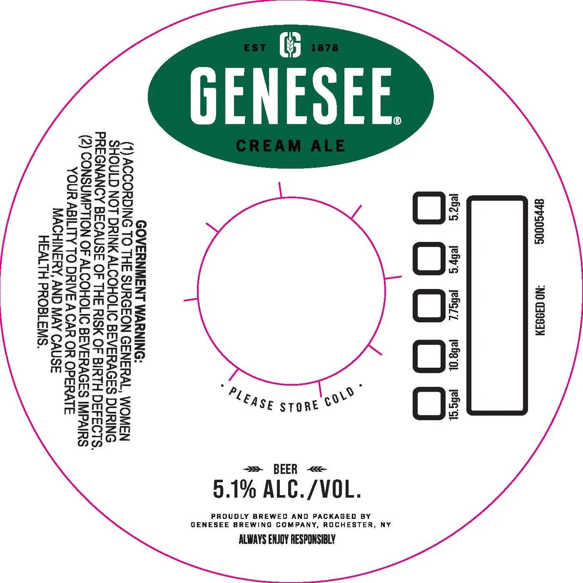 Cream Ale — full label as filed with TTB