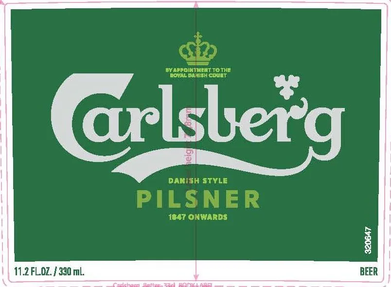 Carlsberg Danish Style Pilsner — full label as filed with TTB