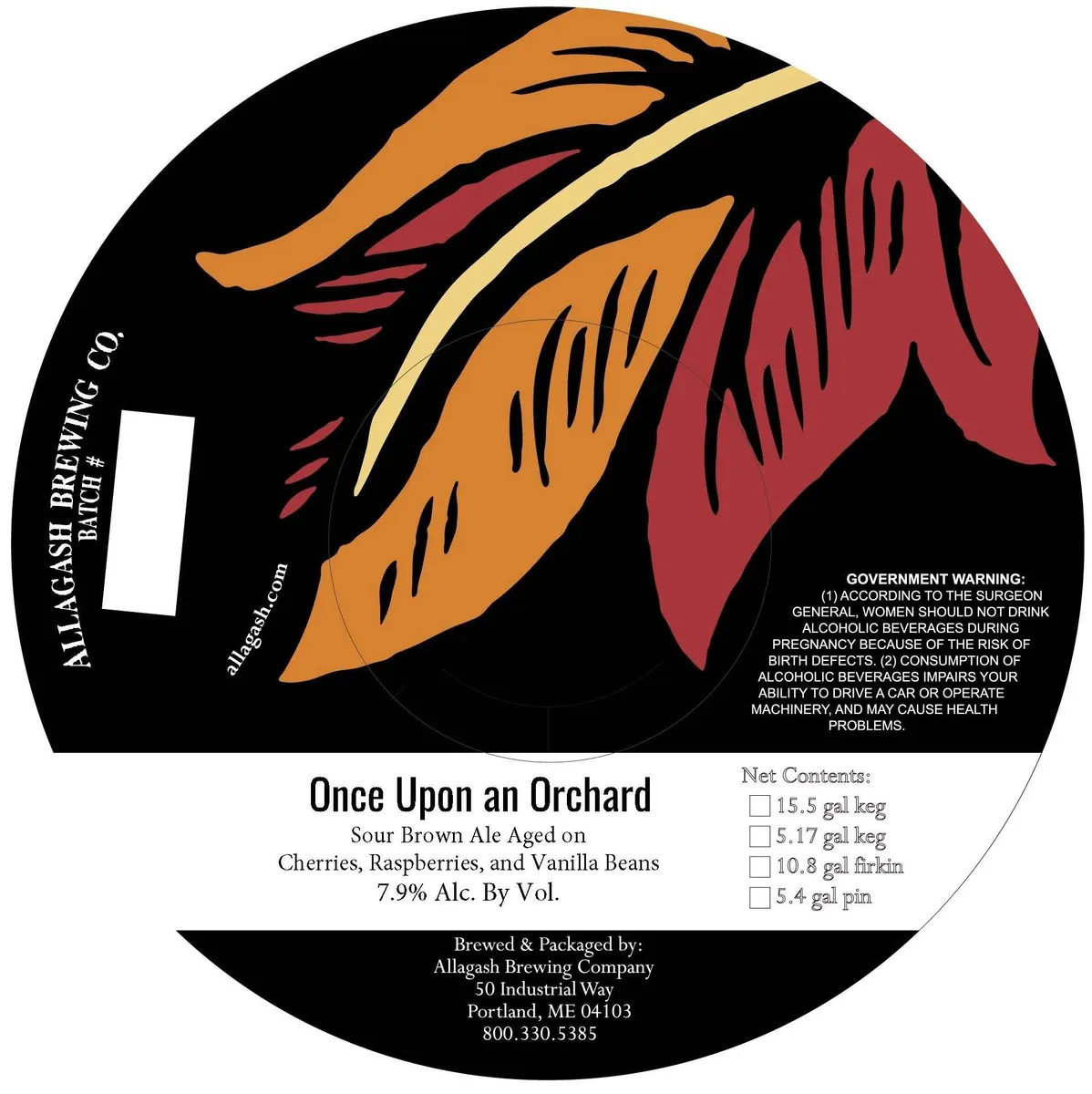 Once Upon an Orchard — full label as filed with TTB