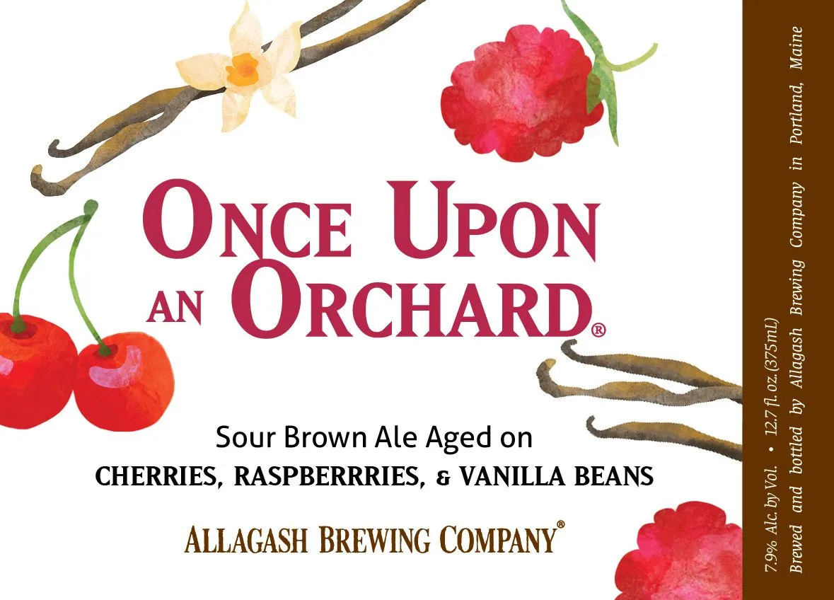 Once Upon an Orchard label art — ALLAGASH BREWING COMPANY