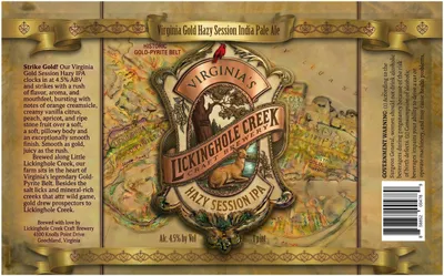 Virginia Gold Hazy Session India Pale Ale label