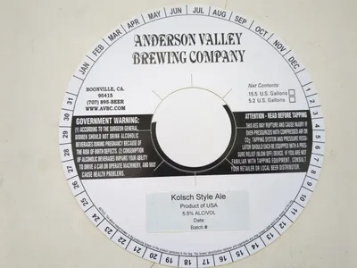 Kolsch Style Ale label