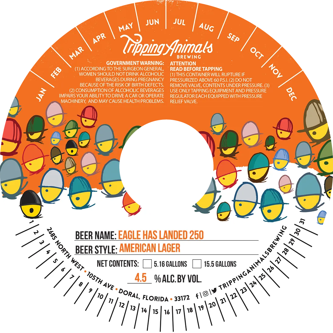 Eagle Has Landed 250 — full label as filed with TTB