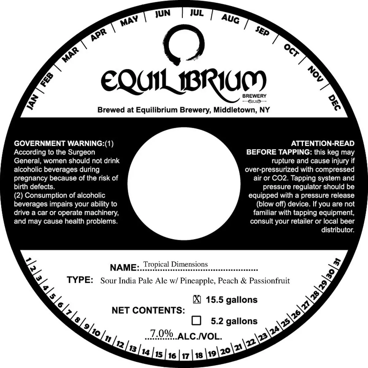 Tropical Dimensions label art — TROPICAL DIMENSIONS