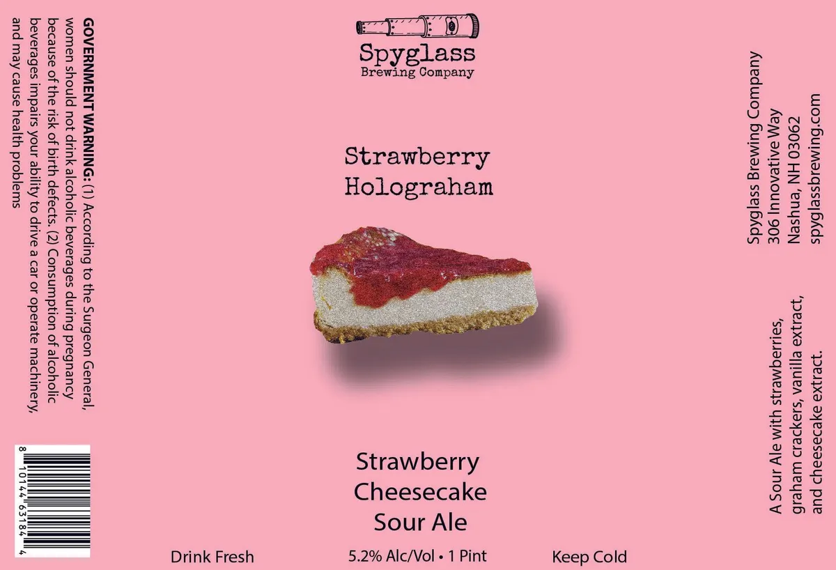 Strawberry Holograham label art — STRAWBERRY HOLOGRAHAM