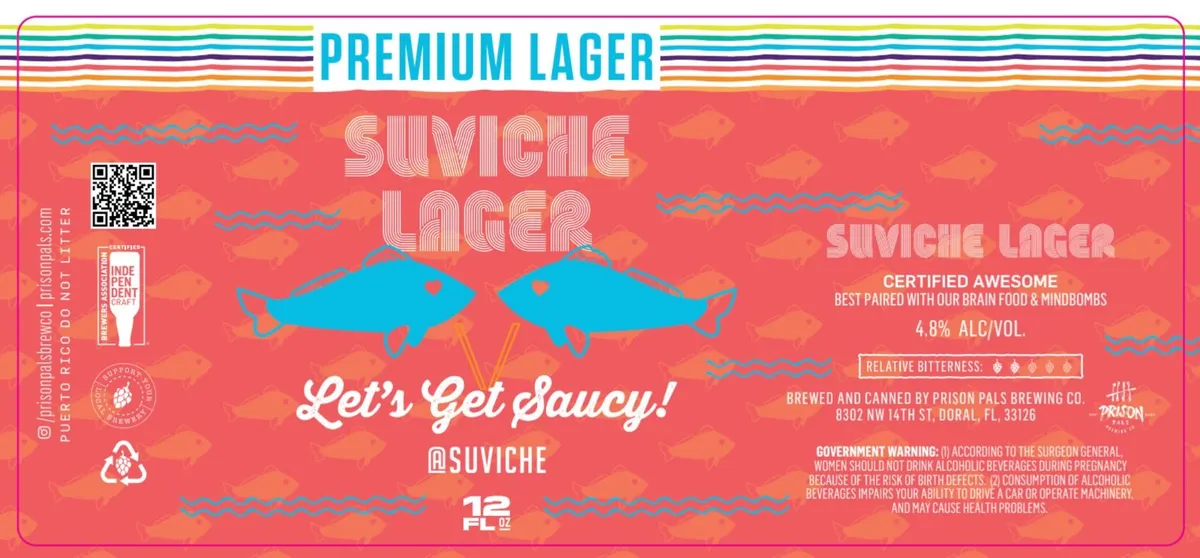 Suviche Lager — full label as filed with TTB