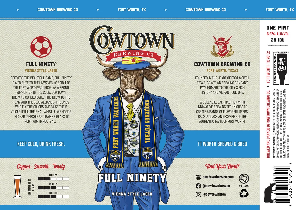 Full Ninety — full label as filed with TTB