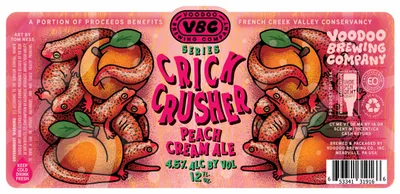 Crick Crusher Peach Cream Ale label