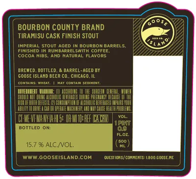 Bourbon County Brand Tiramisu Cask Finish Stout label
