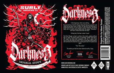 Darkness Imperial Stout label