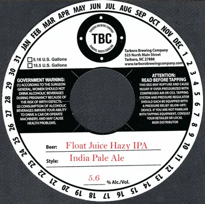 Float Juice Hazy IPA label