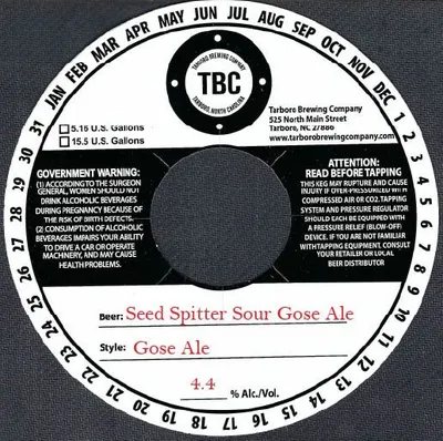 Seed Spitter Sour Gose Ale label