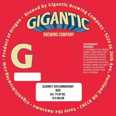 Alesong's 10th Canniversary label