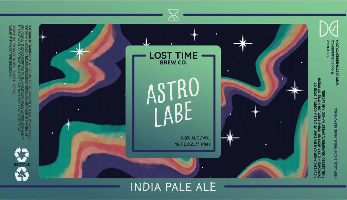 Astro Labe label art — LOST TIMES BREWING CO.