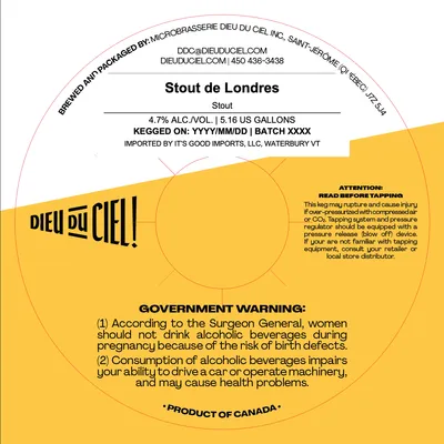 Stout de Londres label