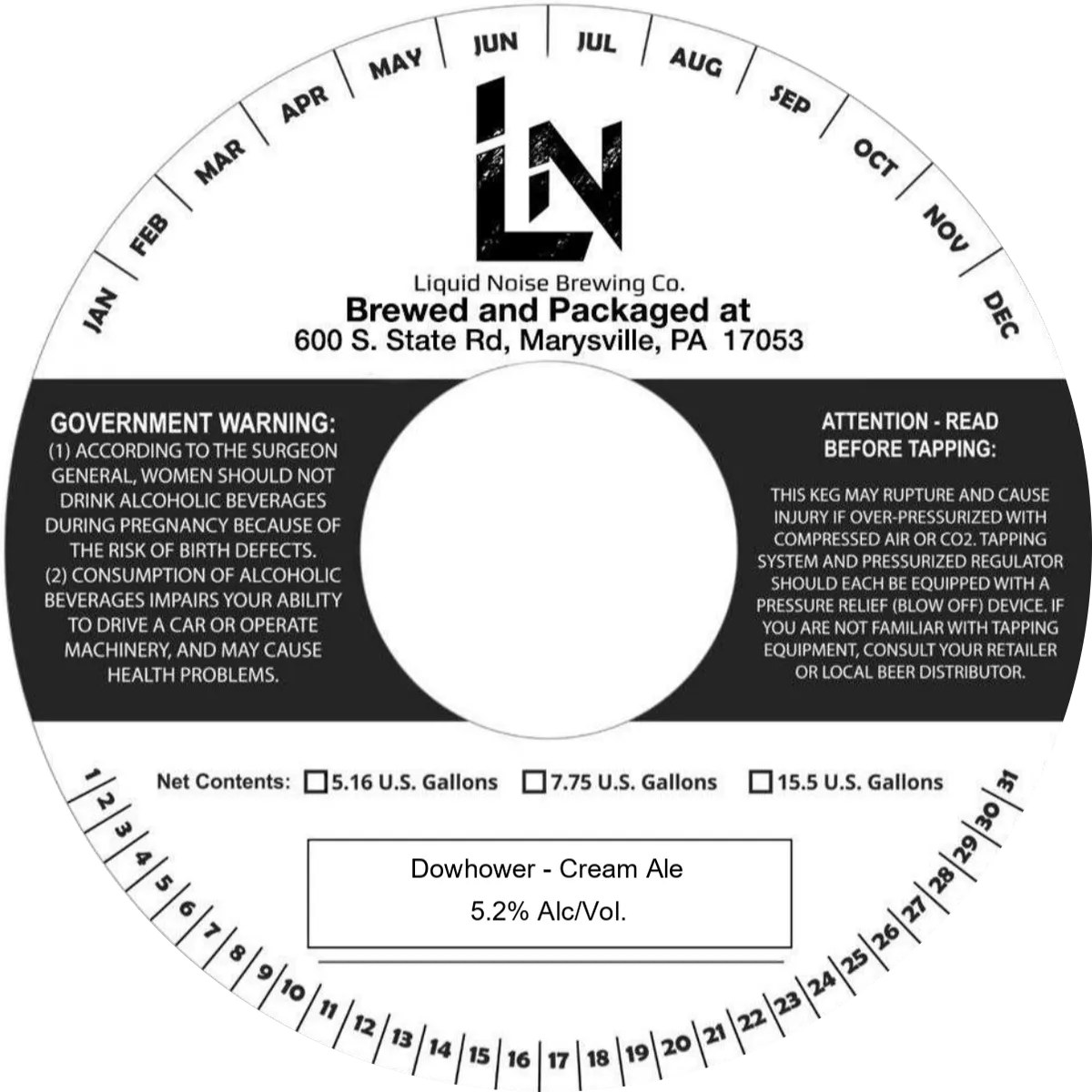 Dowhower — full label as filed with TTB