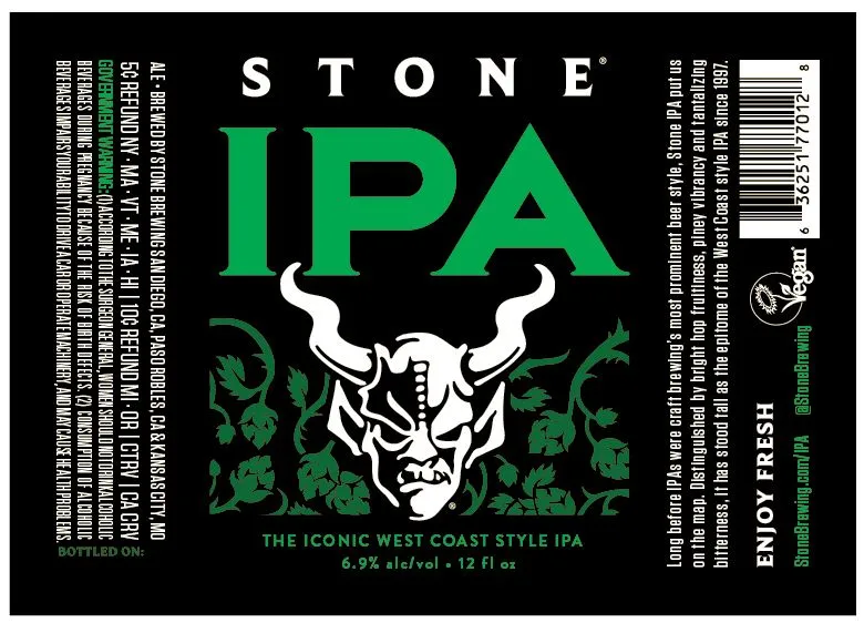 Stone IPA label