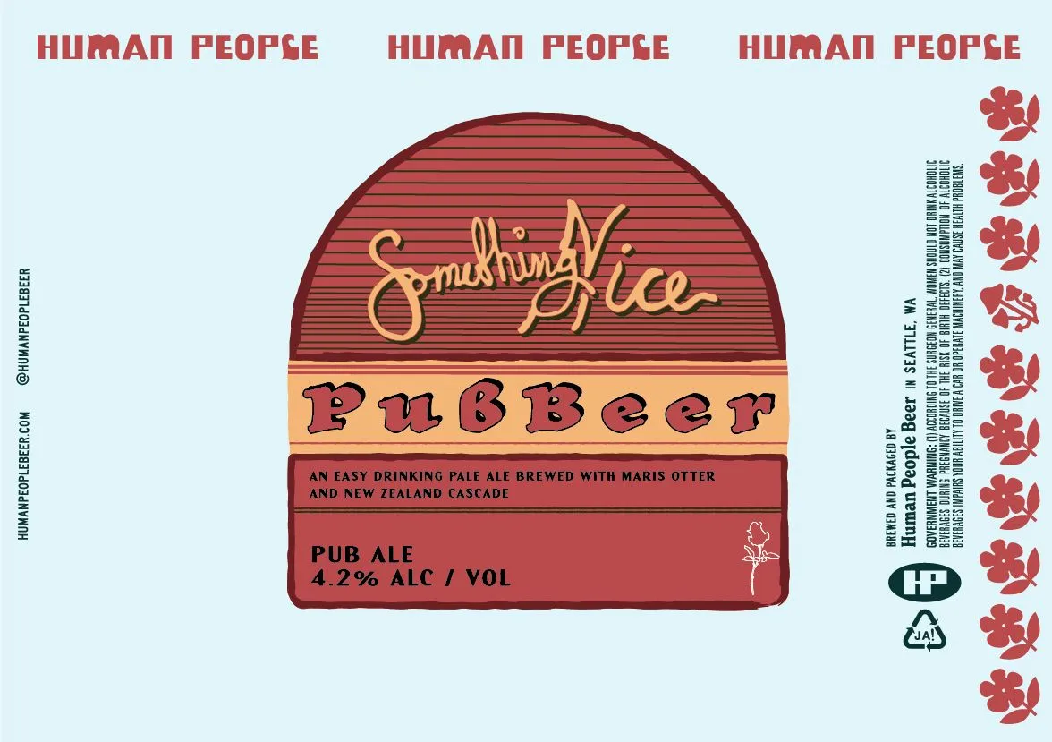 Something Nice label art — HUMAN PEOPLE BEER