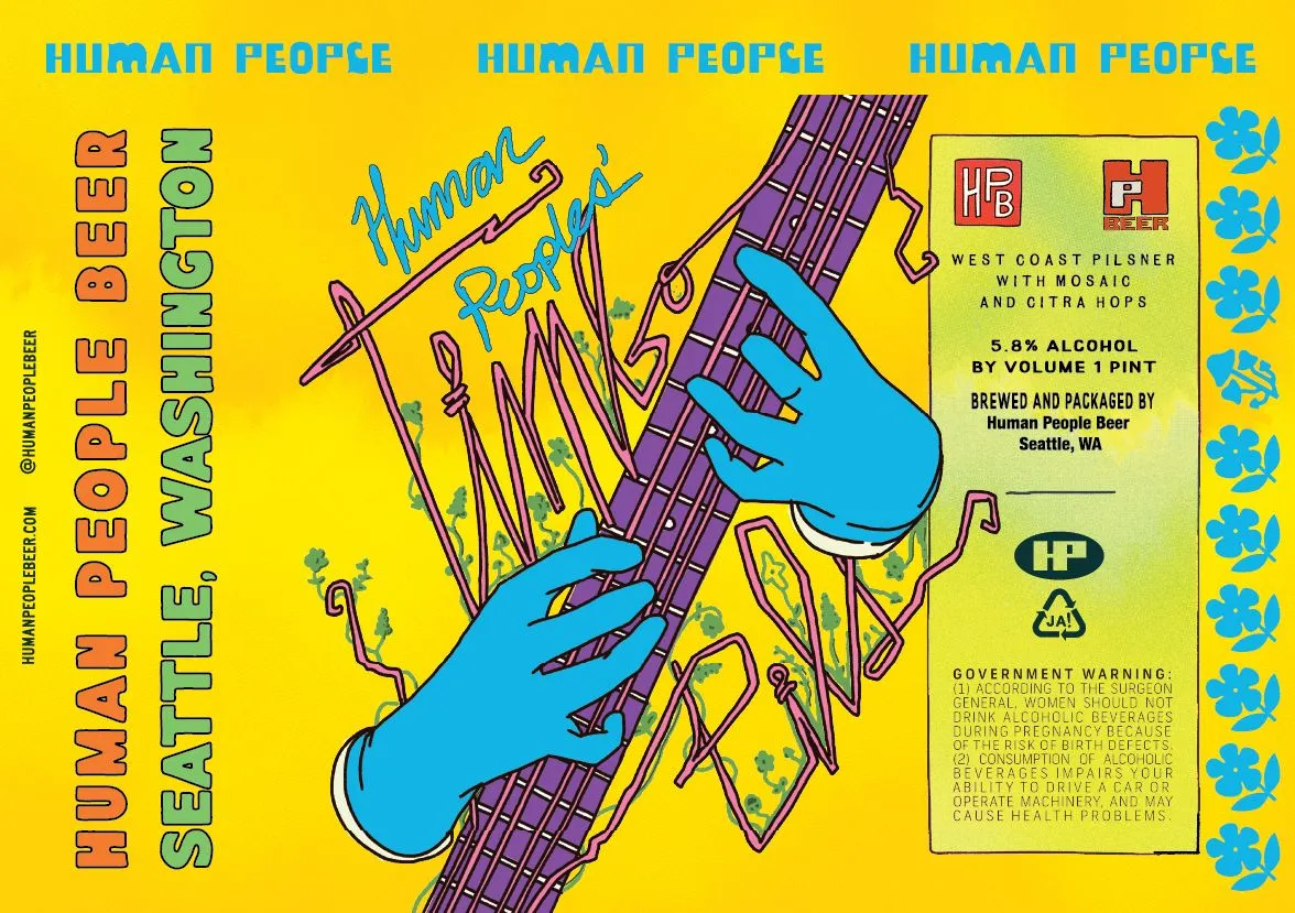 Timbo label art — HUMAN PEOPLE BEER