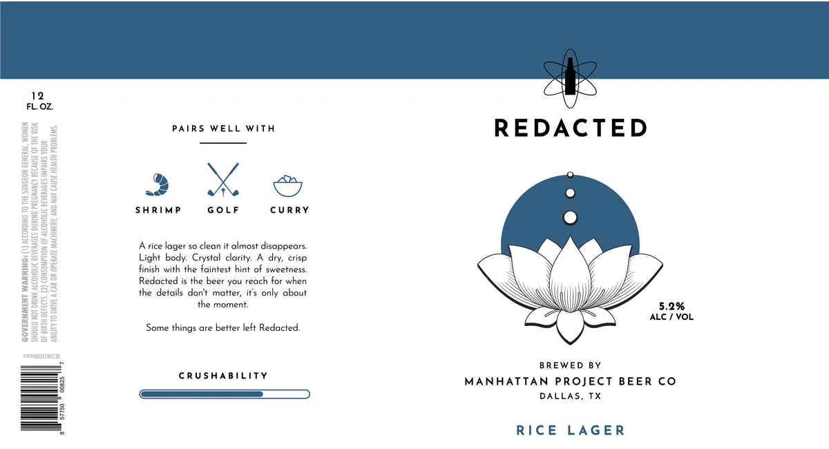 Redacted label art — REDACTED