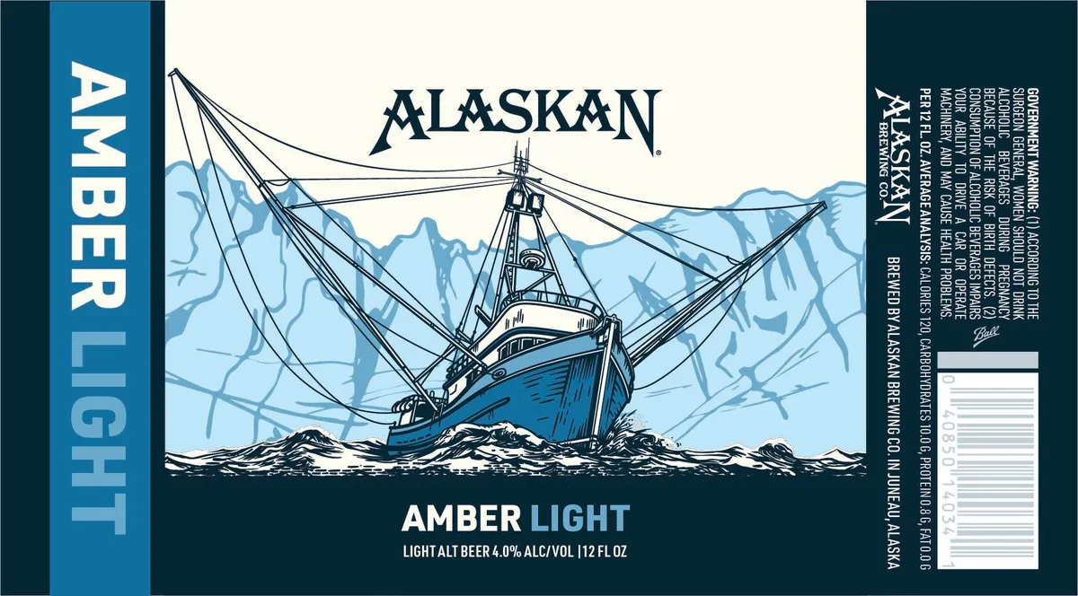 Amber Light label art — ALASKAN