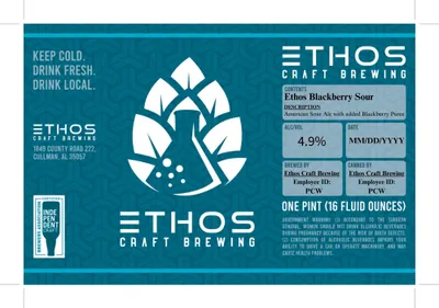 Ethos Blackberry Sour label