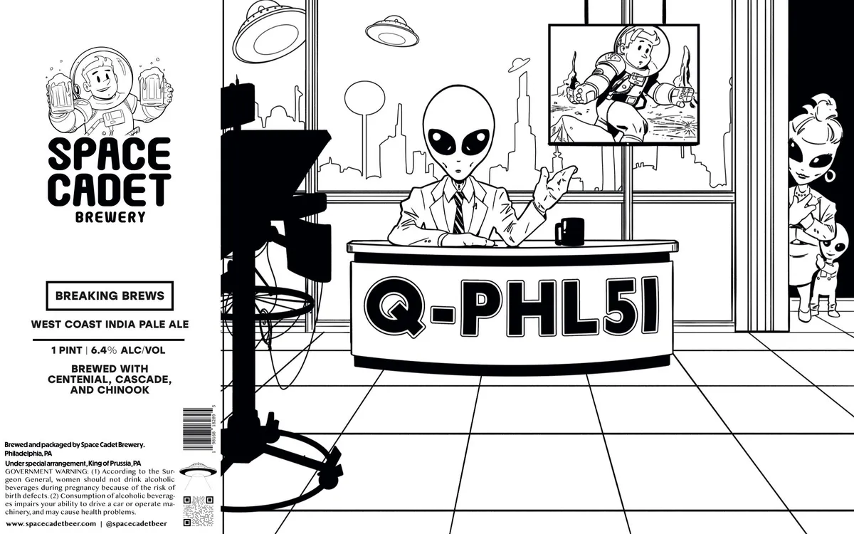 Breaking Brews label art — SPACE CADET