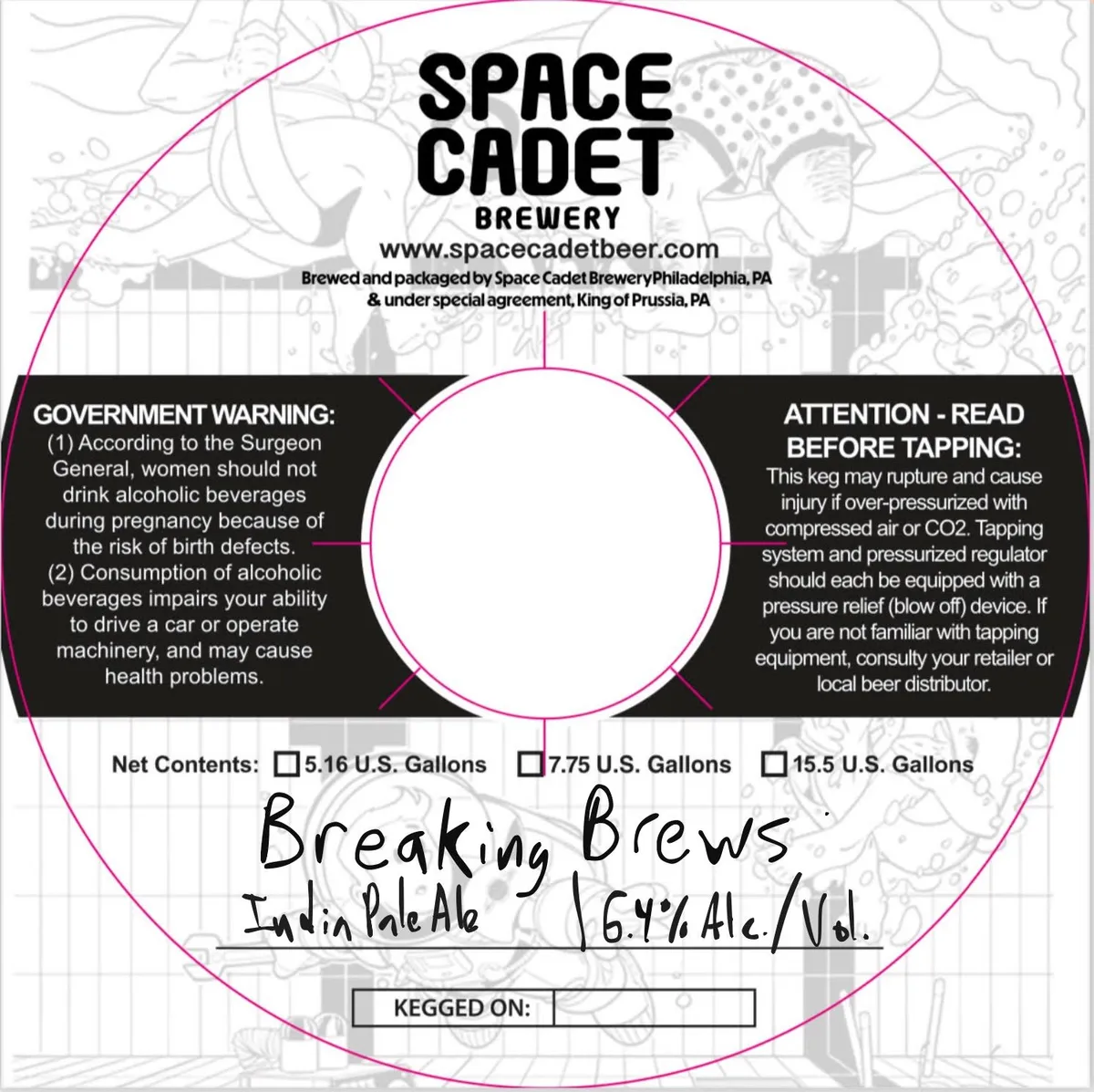 Breaking Brews label art — SPACE CADET