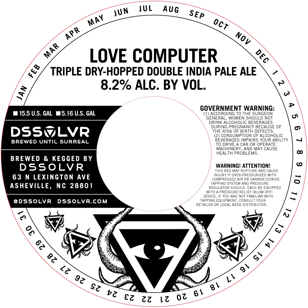 Love Computer — full label as filed with TTB