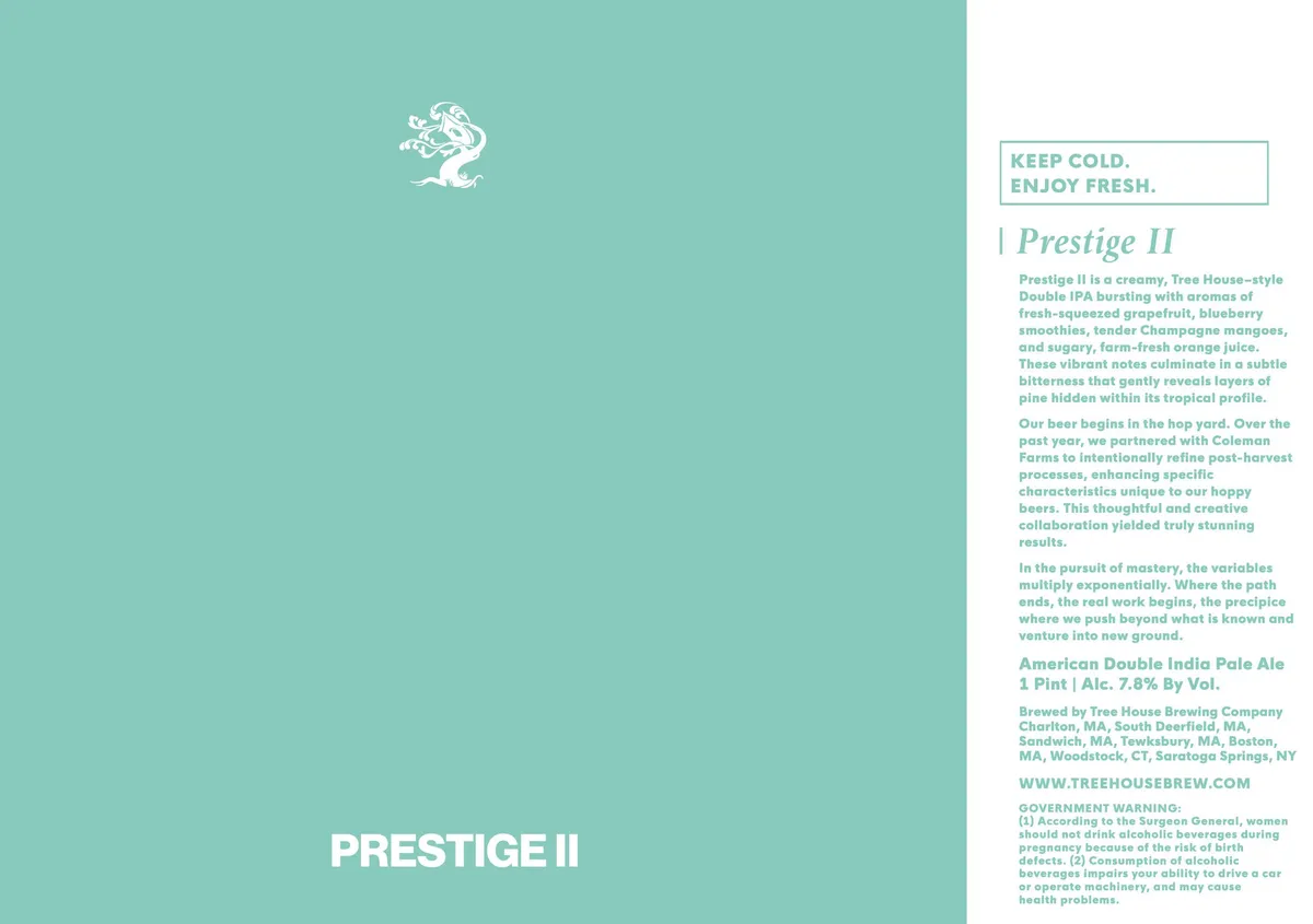 Prestige II — full label as filed with TTB