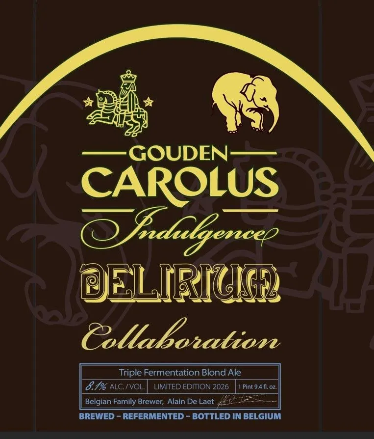 Gouden Carolus Indulgence Delirium Collaboration label