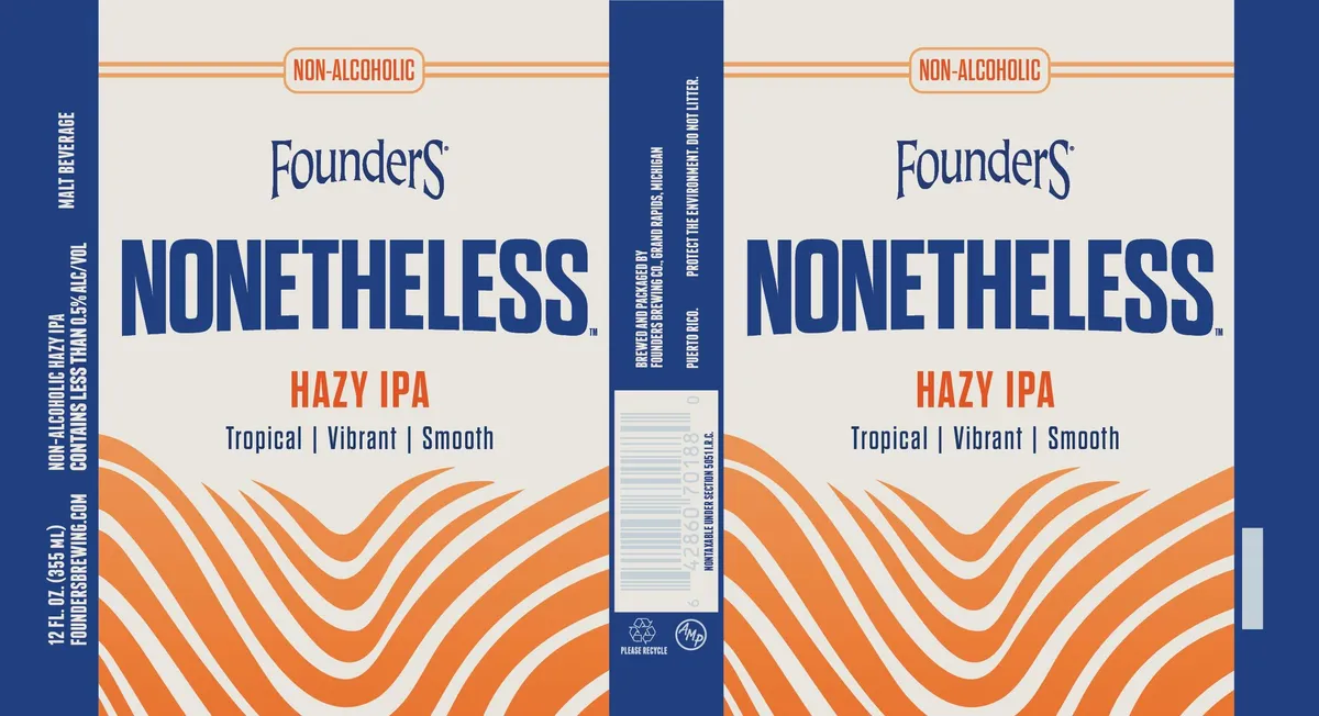 Nonetheless Hazy IPA — full label as filed with TTB