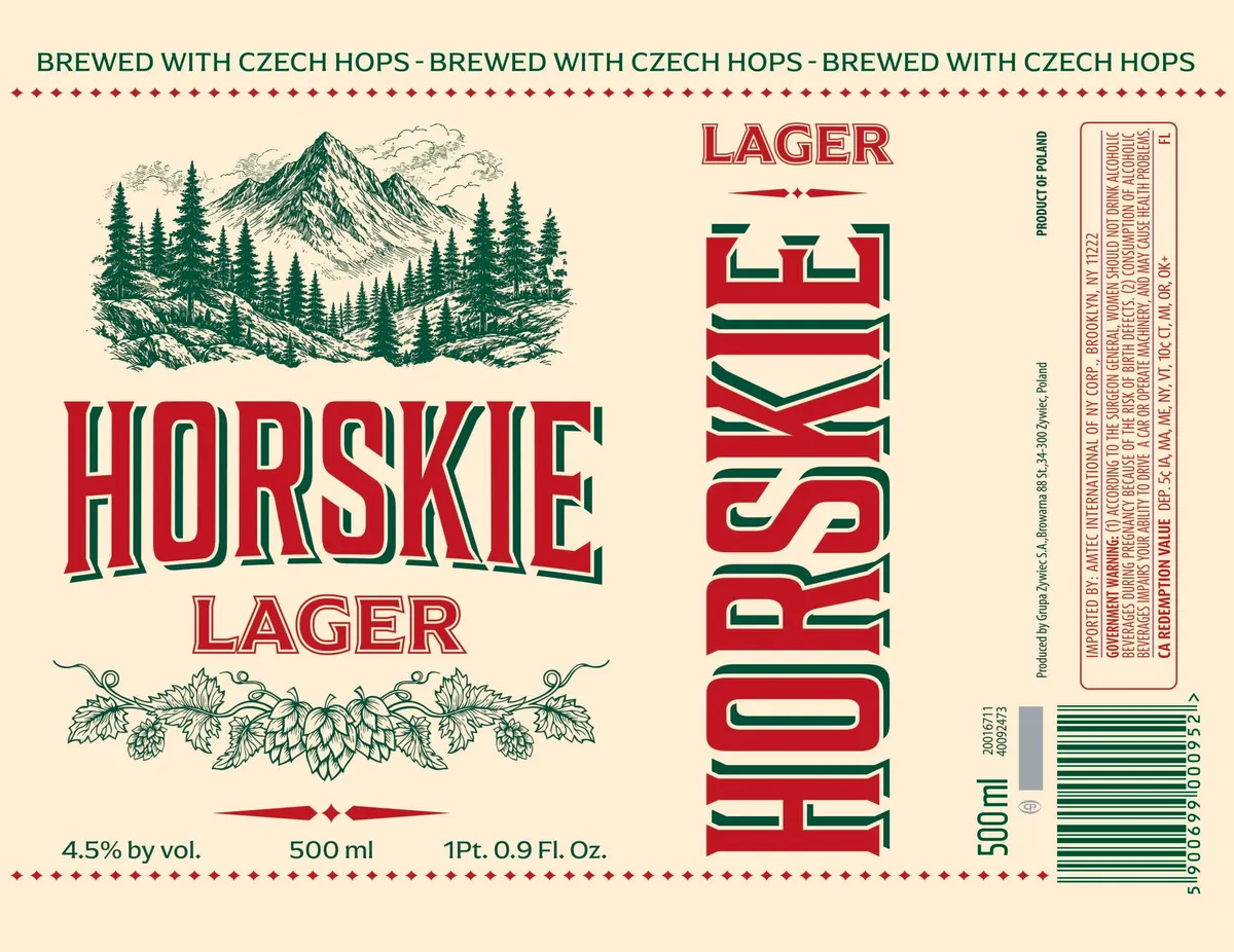 Horskie Lager label art — HORSKIE