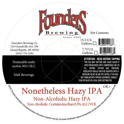 Nonetheless Hazy IPA label