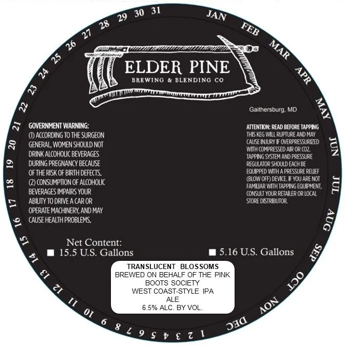 Translucent Blossoms — full label as filed with TTB