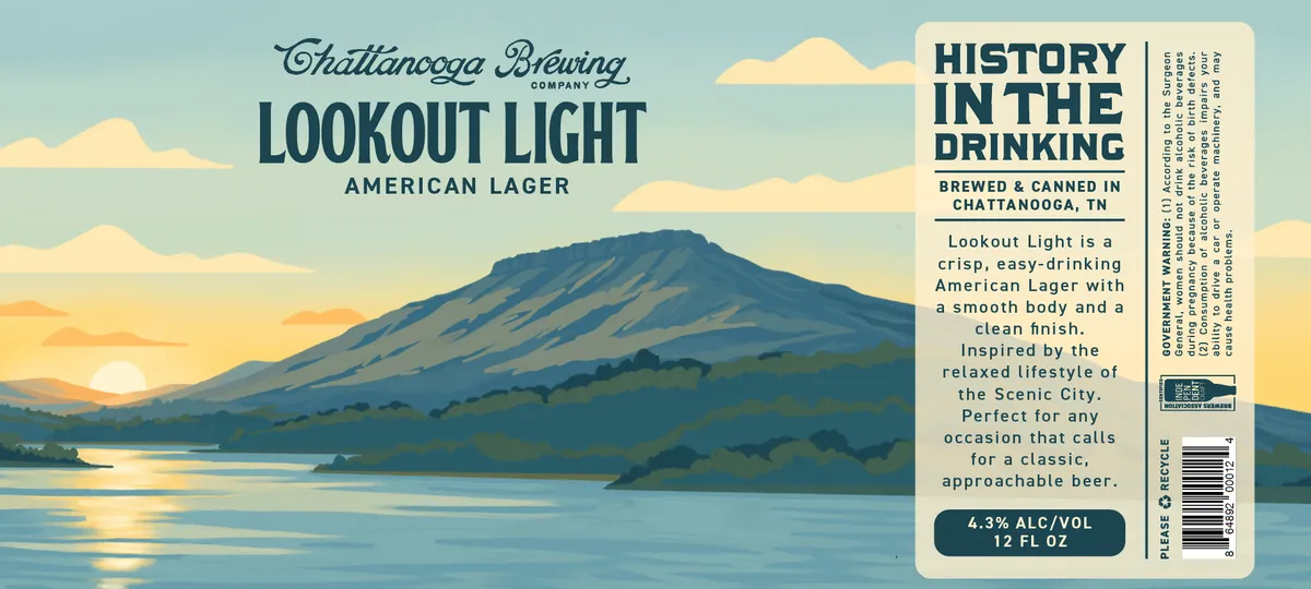 Lookout Light label art — LOOKOUT LIGHT AMERICAN LAGER