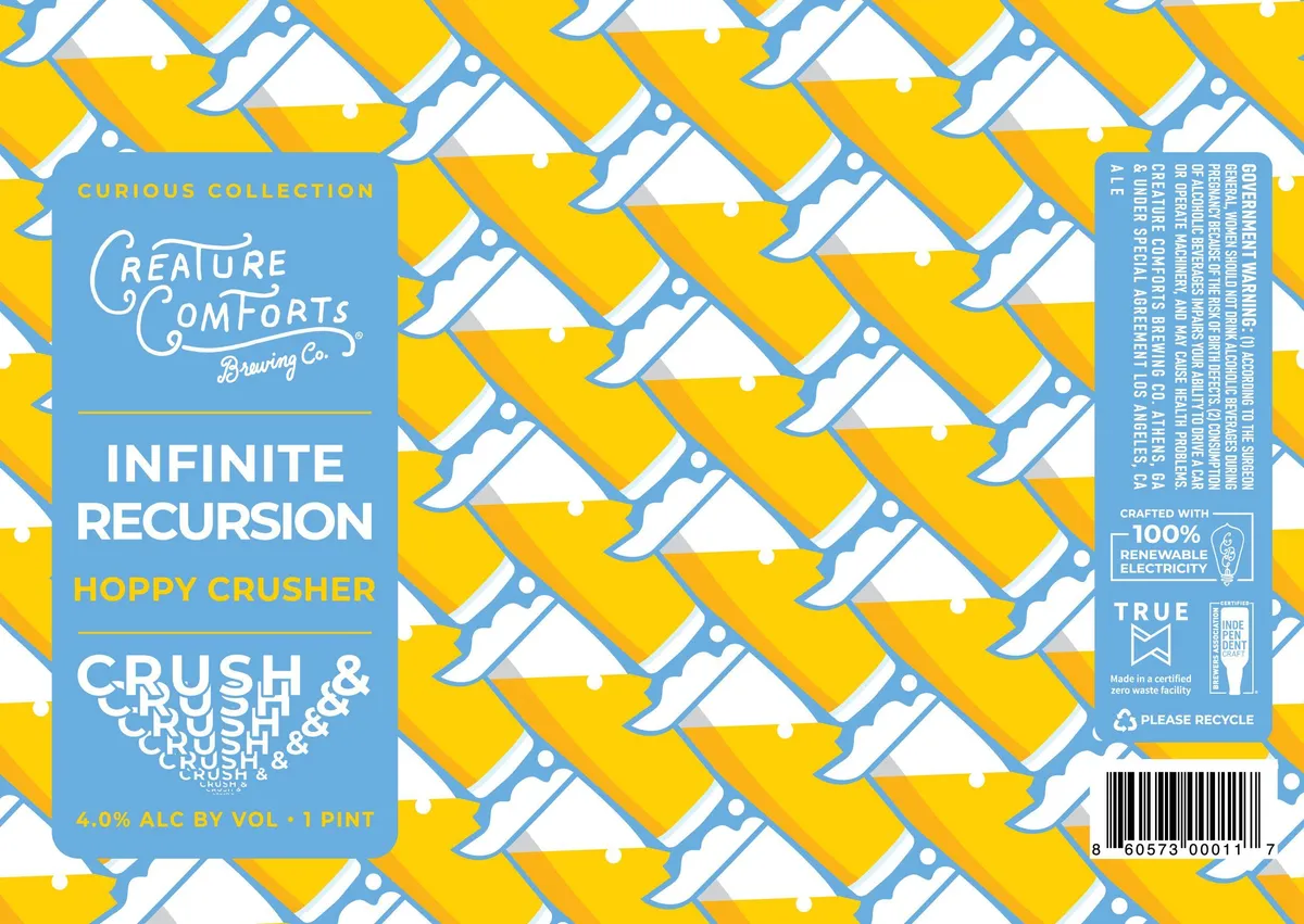 Infinite Recursion label art — CREATURE COMFORTS BREWING CO.